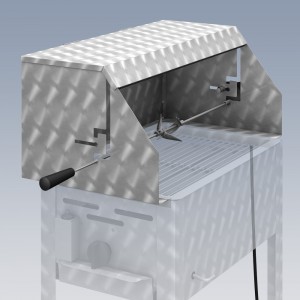 Grillspie-Aufsatz mit Spie + Motor (1er Breite)