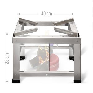 Edelstahl-Pfannenknecht Vierbein 40 cm