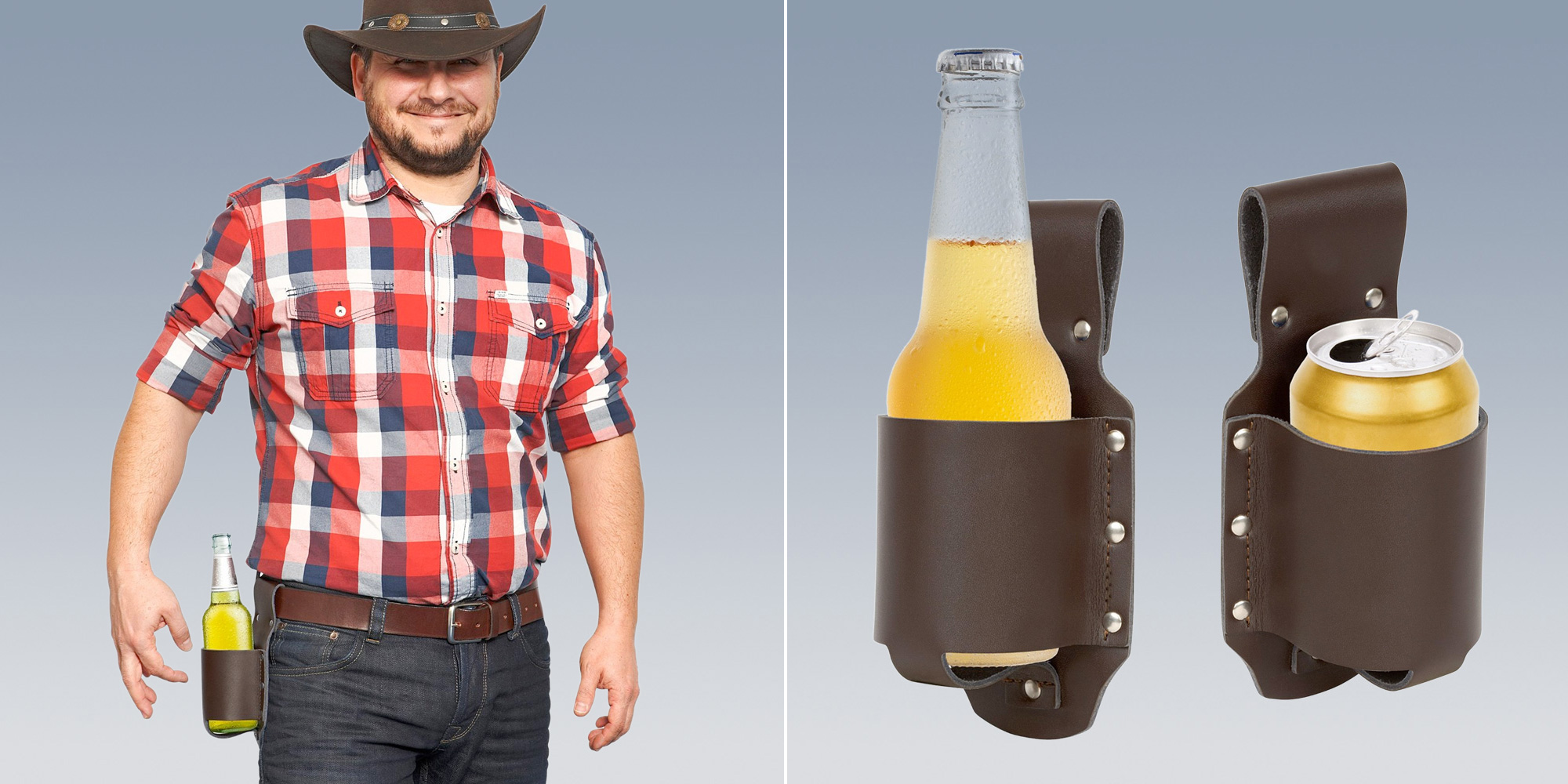 Gürtel Bierholster mit 8 Schnapsgläsern aus Kunststoff Bier Holster Cowboy 