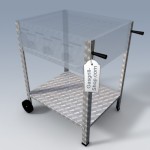 Standbeine mit Rollen (3er Breite)