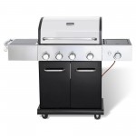 Design-Gasgrill »Paisley« in Schwarz-Edelstahl