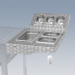 Seitenablage XL, mit GN-Behlter und Deckel