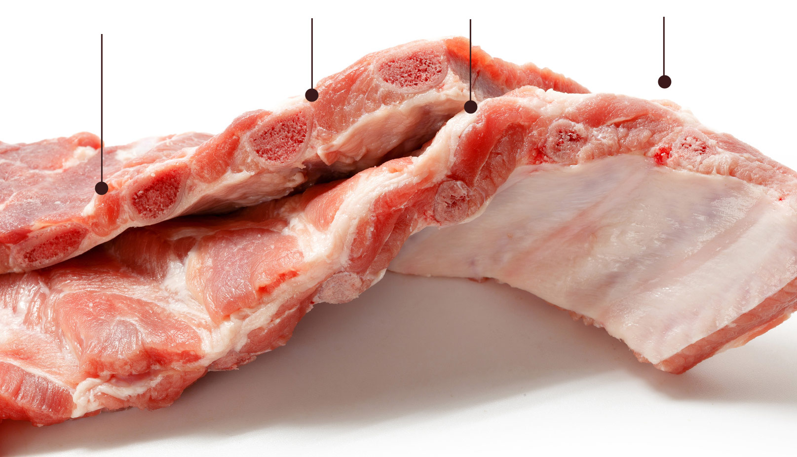 rohe Babybackribs oder Spareribs, kurz vor dem Grillen