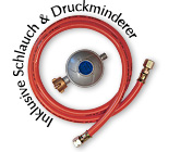 Gasschlauch und Druckminderer