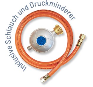 Gasschlauch und Druckminderer