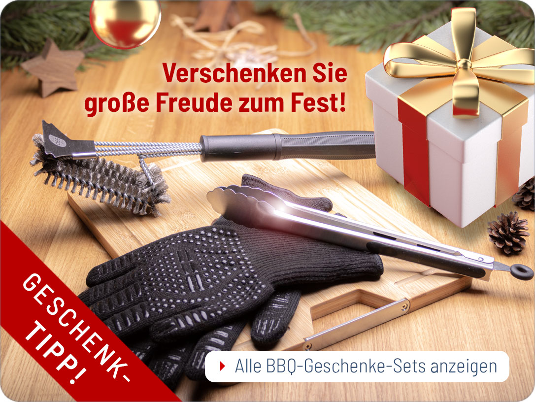 Weihnachts-Geschenke-Tipp: 6 verschiedene BBQ-Geschenke-Sets